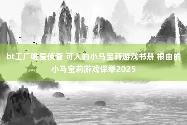 bt工厂唯爱侦查 可人的小马宝莉游戏书册 根由的小马宝莉游戏保举2025