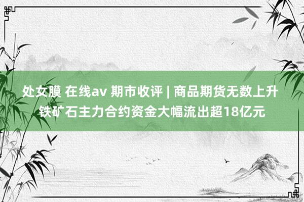 处女膜 在线av 期市收评 | 商品期货无数上升 铁矿石主力合约资金大幅流出超18亿元