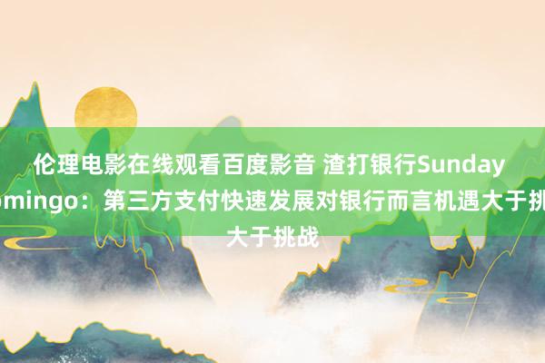 伦理电影在线观看百度影音 渣打银行Sunday Domingo：第三方支付快速发展对银行而言机遇大于挑战